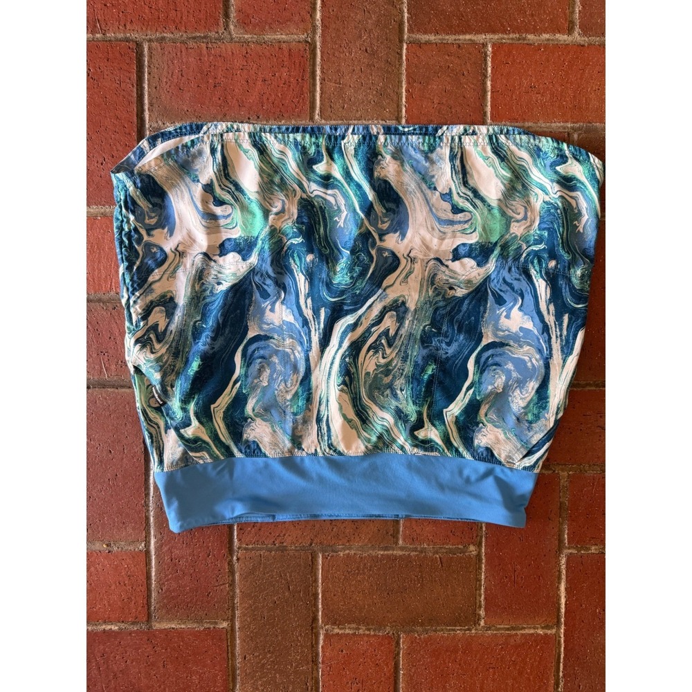 Patagonia Womens Blue Green Marble‎ Swirl Active Skort Size L Hiking Running